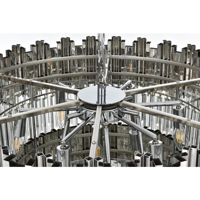 Elegant Lighting Willow 12 Light 32" Chandelier, Chrome/Clear