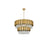 Elegant Lighting Willow 12 Light 32" Chandelier, Satin Gold/Clear