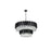 Elegant Lighting Willow 16 Light 40" Chandelier, Black/Clear