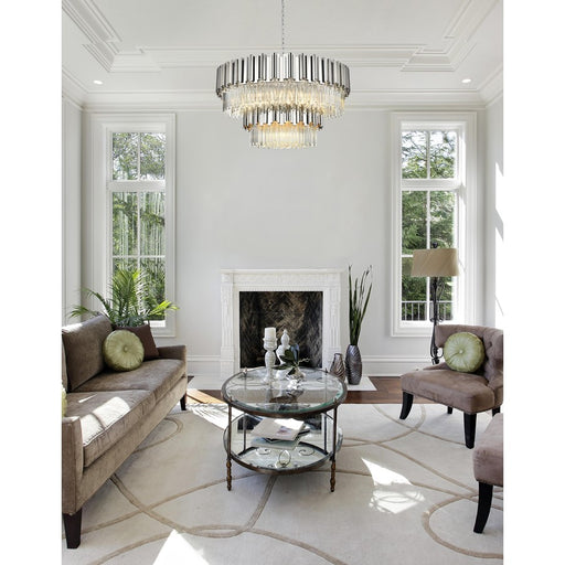 Elegant Lighting Willow 16 Light 40" Chandelier, Chrome/Clear