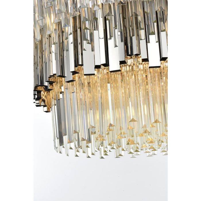 Elegant Lighting Willow 16 Light 40" Chandelier, Chrome/Clear