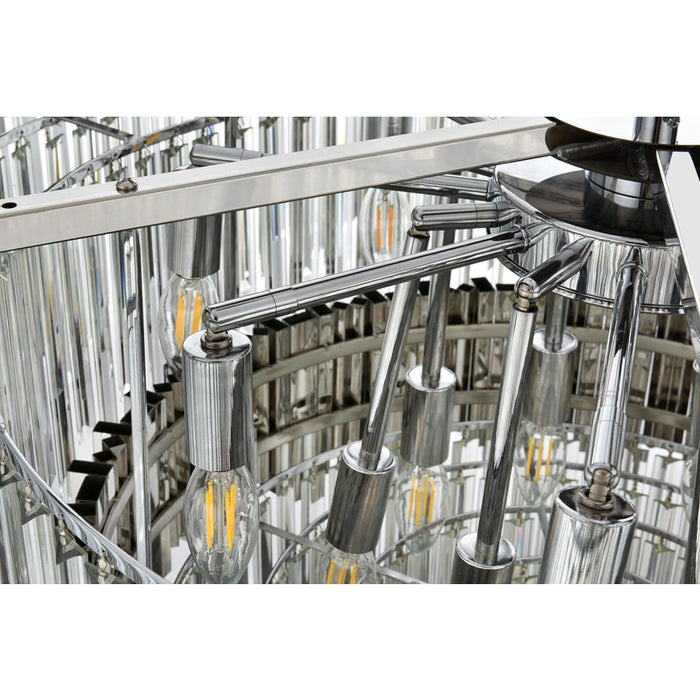 Elegant Lighting Willow 16 Light 40" Chandelier, Chrome/Clear