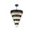 Elegant Lighting Willow 27 Light 40" Chandelier, Black/Clear - 3400GR40BK