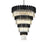 Elegant Lighting Willow 27 Light 40" Chandelier, Black/Clear