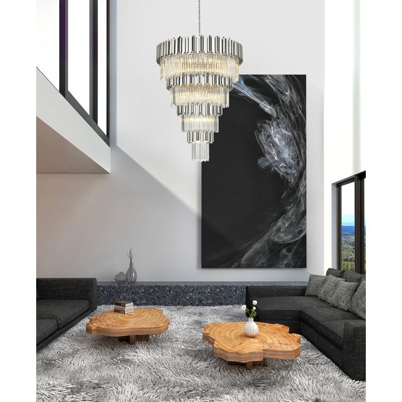 Elegant Lighting Willow 27 Light 40" Chandelier, Chrome/Clear
