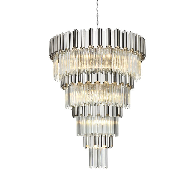 Elegant Lighting Willow 27 Light 40" Chandelier, Chrome/Clear