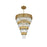 Elegant Lighting Willow 27 Light 40" Chandelier, Satin Gold/Clear