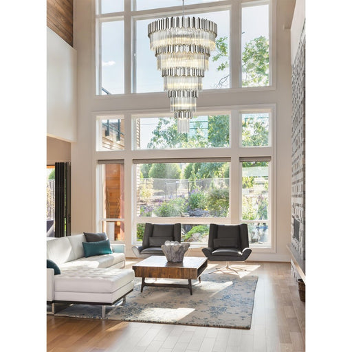 Elegant Lighting Willow 39 Light 48" Chandelier, Chrome/Clear