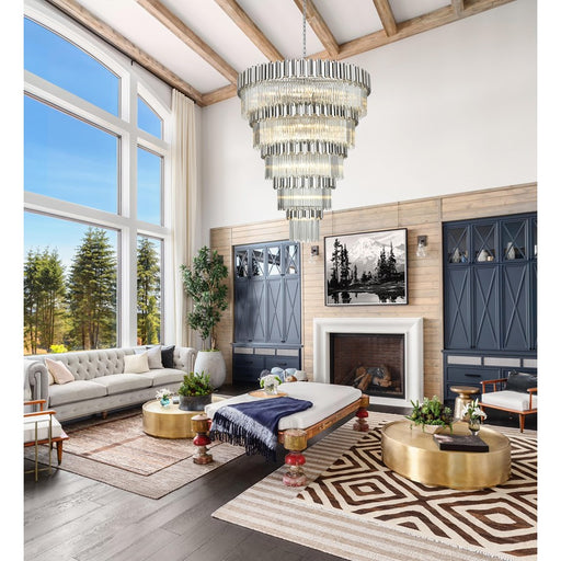 Elegant Lighting Willow 43 Light 59" Chandelier, Chrome/Clear