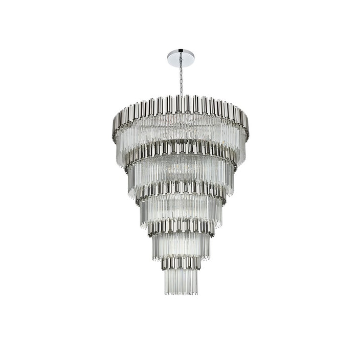 Elegant Lighting Willow 43 Light 59" Chandelier, Chrome/Clear