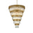 Elegant Lighting Willow 43 Light 59" Chandelier, Satin Gold/Clear