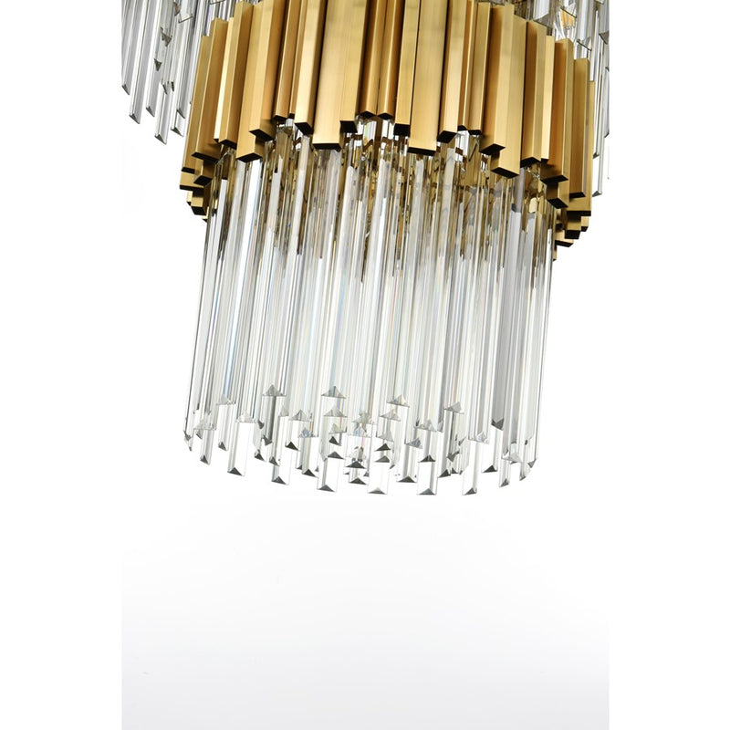 Elegant Lighting Willow 43 Light 59" Chandelier, Satin Gold/Clear