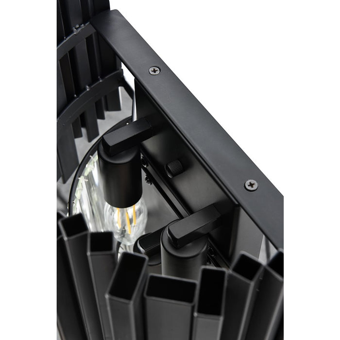 Elegant Lighting Willow 3 Light 12" Wall Sconce, Black/Clear