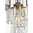 Elegant Lighting Willow 3 Light 12" Wall Sconce, Chrome/Clear