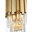 Elegant Lighting Willow 3 Light 12" Wall Sconce, Satin Gold/Clear