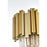 Elegant Lighting Willow 3 Light 12" Wall Sconce, Satin Gold/Clear