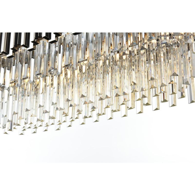 Elegant Lighting Willow 9 Light 36" Chandelier, Chrome/Clear