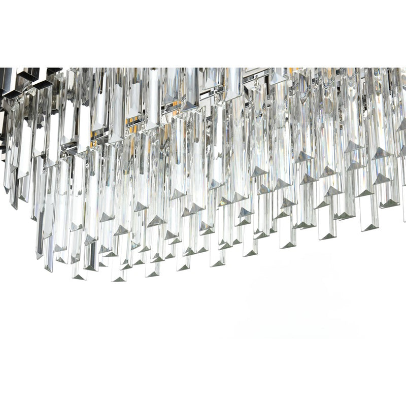 Elegant Lighting Willow 9 Light 36" Chandelier, Chrome/Clear