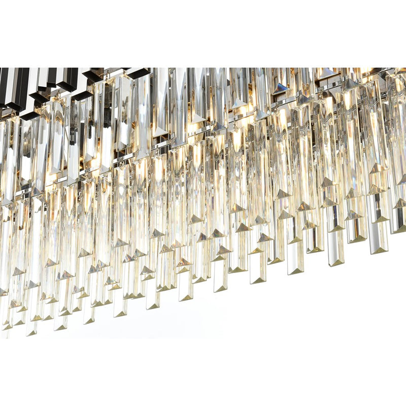 Elegant Lighting Willow 12 Light 47" Chandelier, Chrome/Clear
