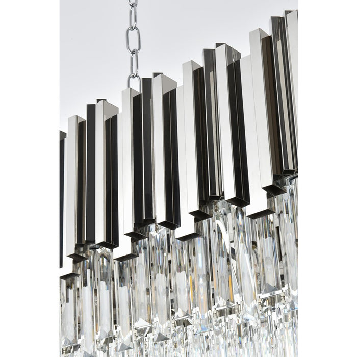 Elegant Lighting Willow 12 Light 47" Chandelier, Chrome/Clear