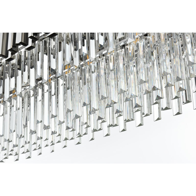 Elegant Lighting Willow 12 Light 47" Chandelier, Chrome/Clear