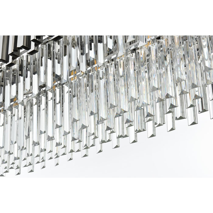 Elegant Lighting Willow 12 Light 47" Chandelier, Chrome/Clear