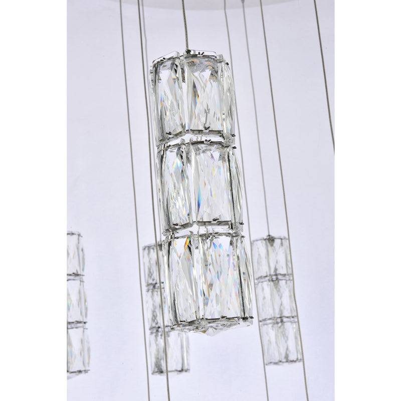 Elegant Lighting Polaris 20 Light 38" Chandelier, Chrome