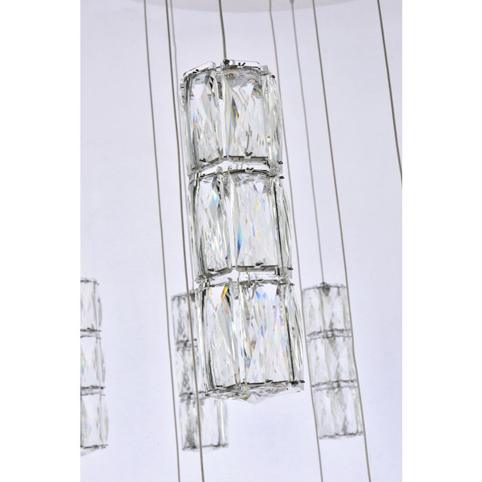 Elegant Lighting Polaris 20 Light 38" Chandelier, Chrome