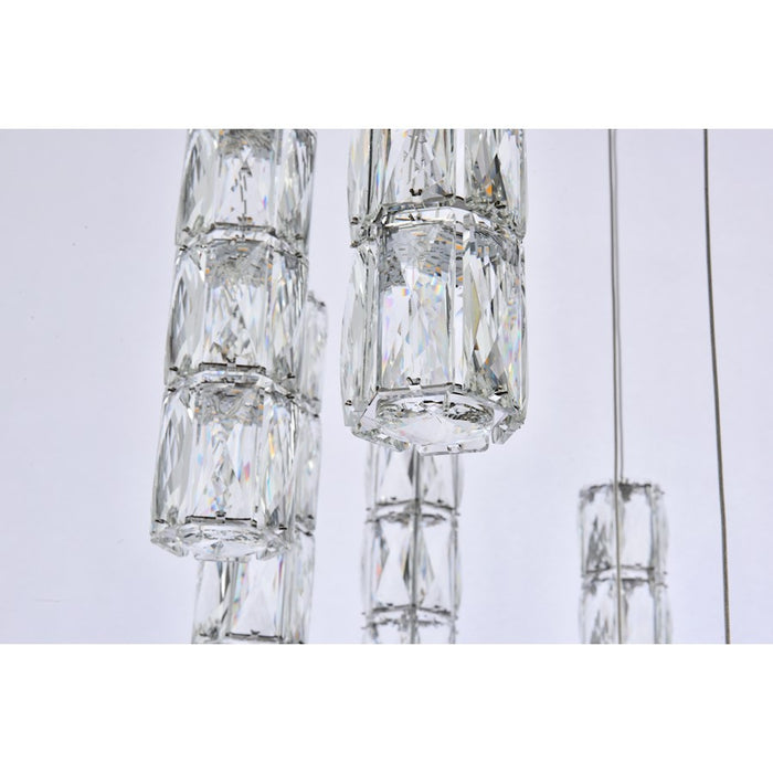 Elegant Lighting Polaris 20 Light 38" Chandelier, Chrome
