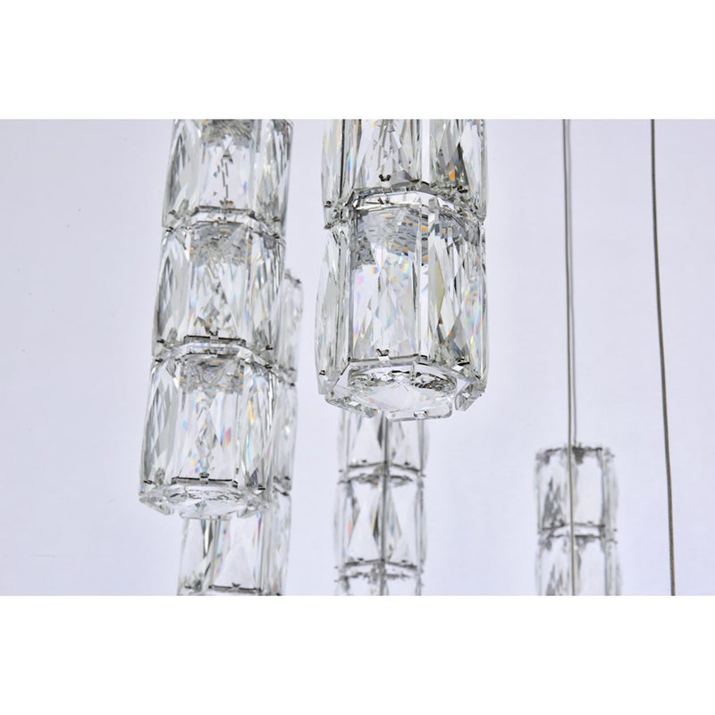 Elegant Lighting Polaris 20 Light 38" Chandelier, Chrome