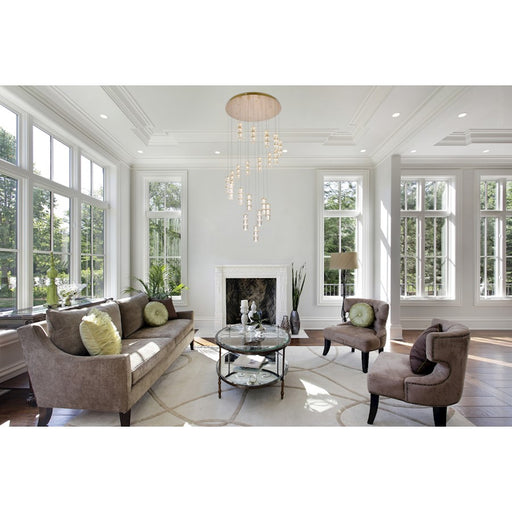 Elegant Lighting Polaris 20 Light 38" Chandelier, Gold