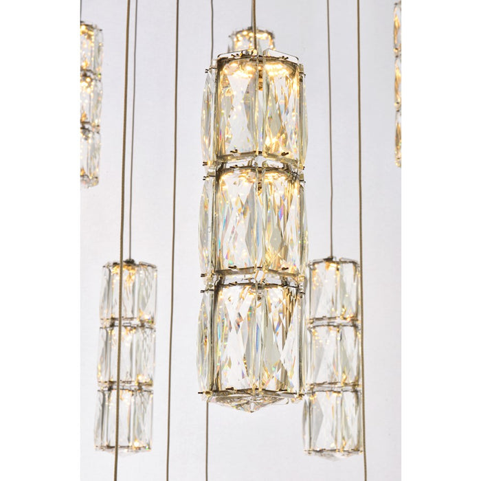 Elegant Lighting Polaris 25 Light 42" Chandelier, Chrome