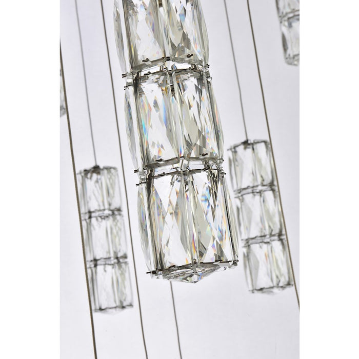 Elegant Lighting Polaris 25 Light 42" Chandelier, Chrome