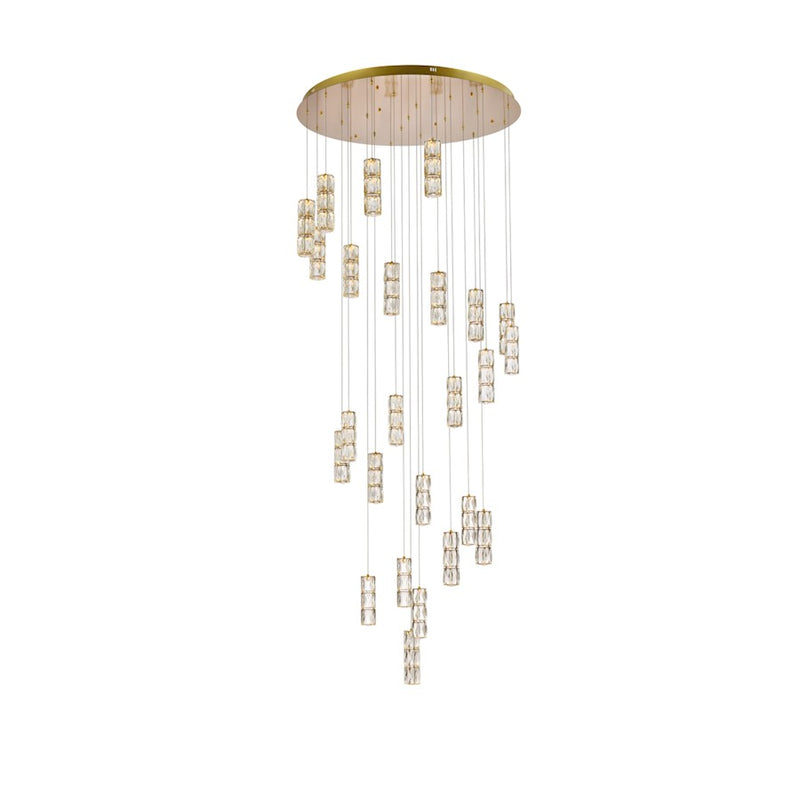 Elegant Lighting Polaris 25 Light 42" Chandelier, Gold