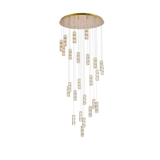 Elegant Lighting Polaris 25 Light 42" Chandelier, Gold - 3500D42G