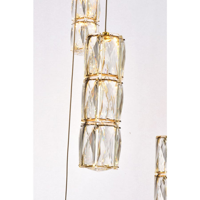 Elegant Lighting Polaris 25 Light 42" Chandelier, Gold