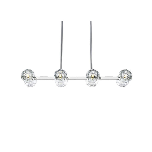 Elegant Lighting Eren 8 Light 31" Pendant, Chrome/Clear