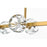 Elegant Lighting Eren 8 Light 31" Pendant, Satin Gold/Clear
