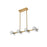 Elegant Lighting Eren 8 Light 31" Pendant, Satin Gold/Clear