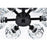 Elegant Lighting Eren 6 Light 14" Flush Mount, Black/Clear
