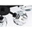 Elegant Lighting Eren 6 Light 14" Flush Mount, Black/Clear