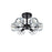 Elegant Lighting Eren 6 Light 14" Flush Mount, Black/Clear