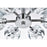 Elegant Lighting Eren 6 Light 14" Flush Mount, Chrome/Clear