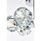 Elegant Lighting Eren 6 Light 14" Flush Mount, Chrome/Clear
