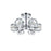 Elegant Lighting Eren 6 Light 14" Flush Mount, Chrome/Clear
