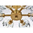 Elegant Lighting Eren 6 Light 14" Flush Mount, Satin Gold/Clear