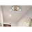 Elegant Lighting Eren 6 Light 14" Flush Mount, Satin Gold/Clear