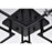 Elegant Lighting Eren 8 Light 31" Flush Mount, Black/Clear