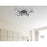Elegant Lighting Eren 8 Light 31" Flush Mount, Black/Clear