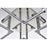 Elegant Lighting Eren 8 Light 31" Flush Mount, Chrome/Clear